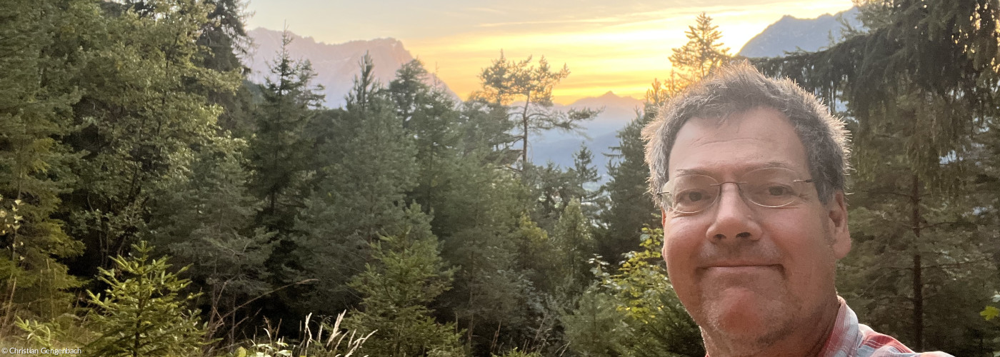 Stifter Christian Gengenbach in seiner Heimat, der Region Garmisch-Partenkirchen.